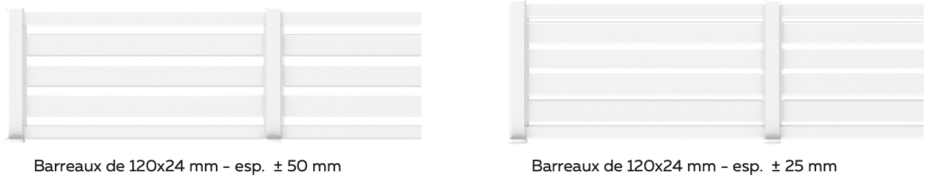 Ben Picto Barreau 120mm esp 25 ou 50mm