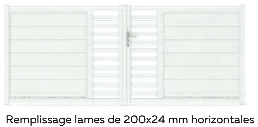 Max Picto remplissage lames 200x24mm Horizontales